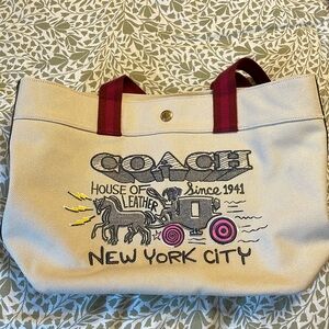 Coach Canvas Tote Bag